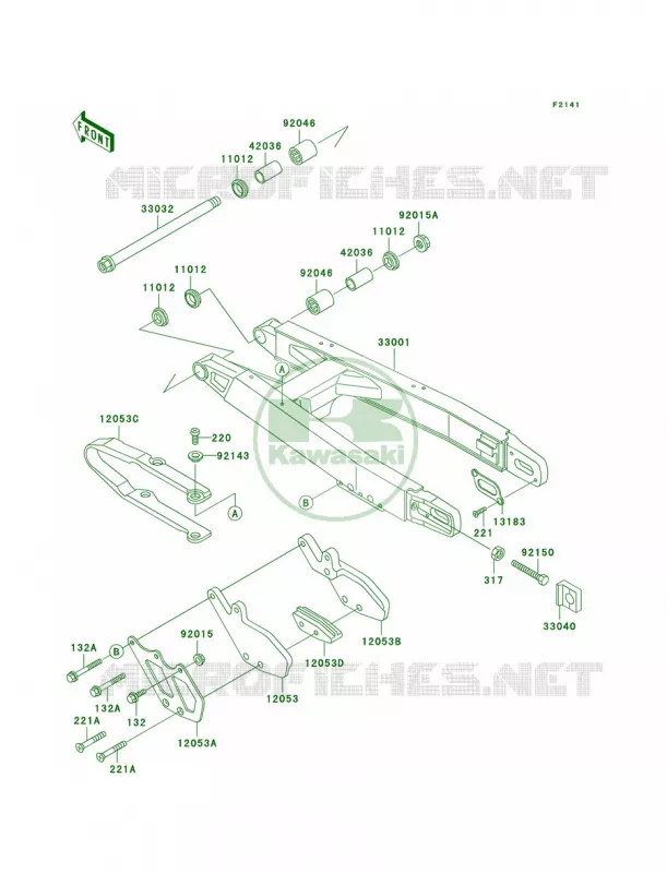 Swingarm Kawasaki MOTOS 500 2004 KX500  KX500-E16