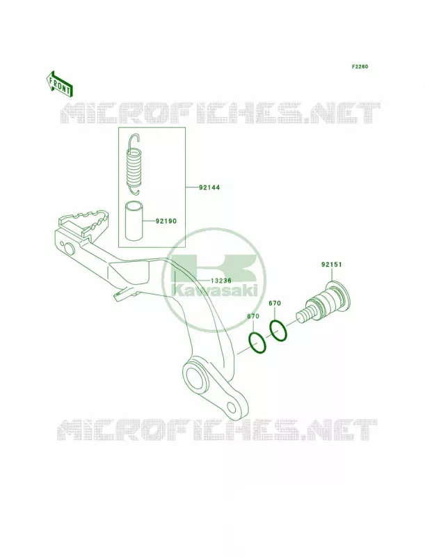 Brake Pedal Kawasaki MOTOS 85 2004 KX85  KX85-A4