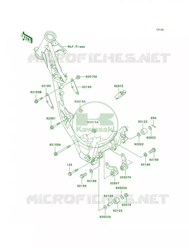 Engine Mount Kawasaki MOTOS 85 2004 KX85  KX85-A4