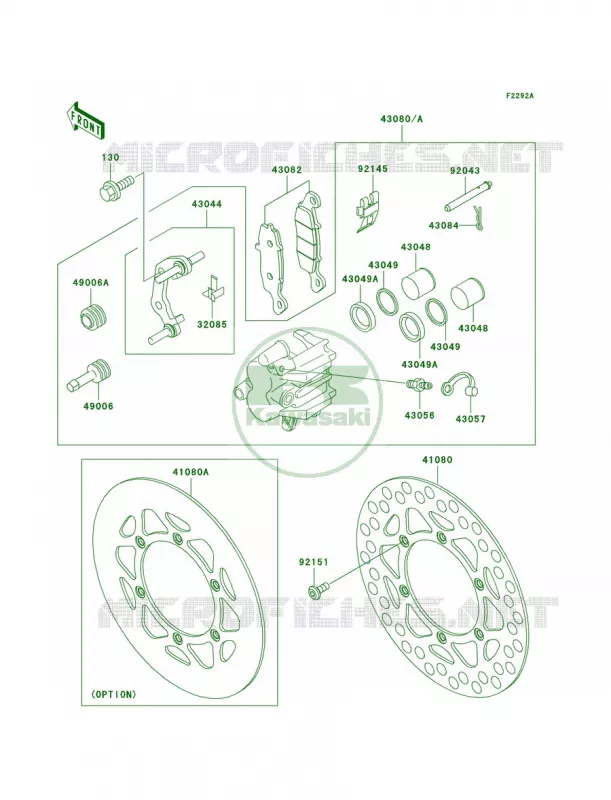 Front BrakeA4A5 Kawasaki MOTOS 85 2004 KX85  KX85-A4