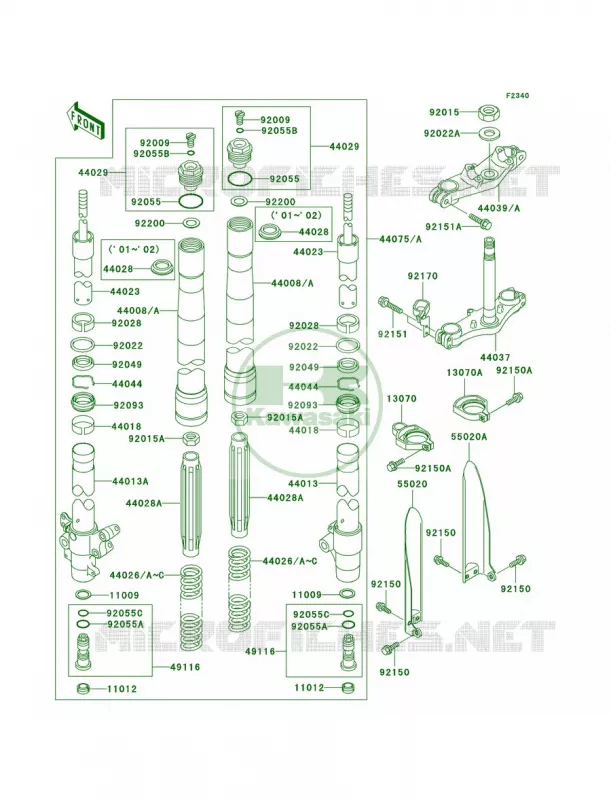 Front Fork Kawasaki MOTOS 85 2004 KX85  KX85-A4