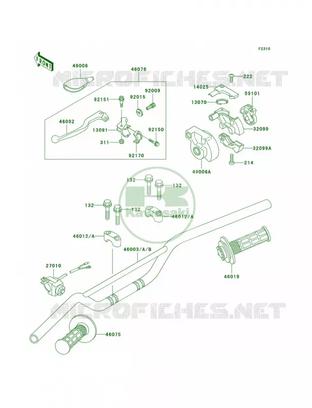 Handlebar Kawasaki MOTOS 100 2003 KX100  KX100-D3