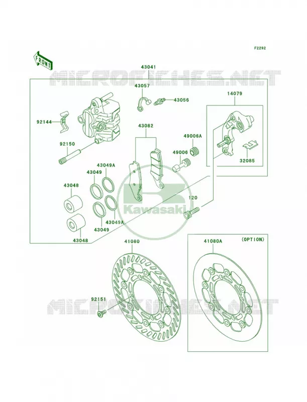 Front Brake Kawasaki MOTOS 125 2003 KX125  KX125-M1