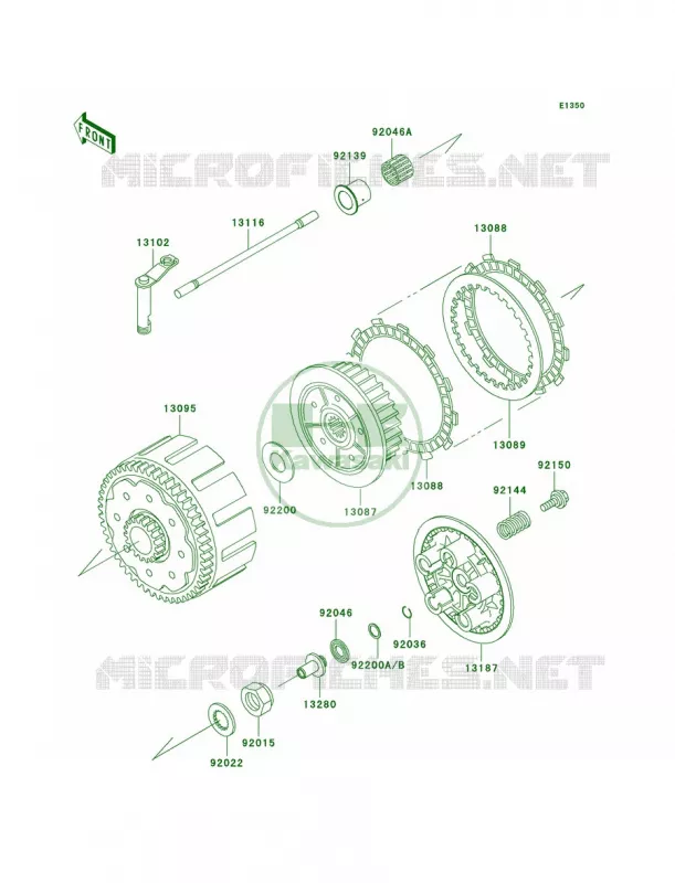 Clutch Kawasaki MOTOS 250 2003 KX250  KX250-M1