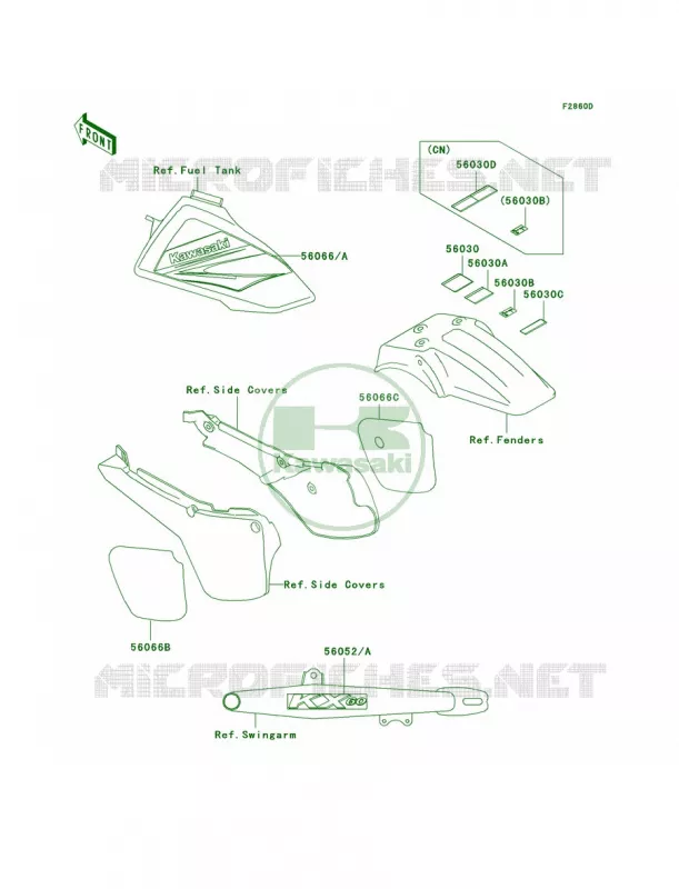 LabelsKX60-B19 Kawasaki MOTOS 60 2003 KX60  KX60-B19