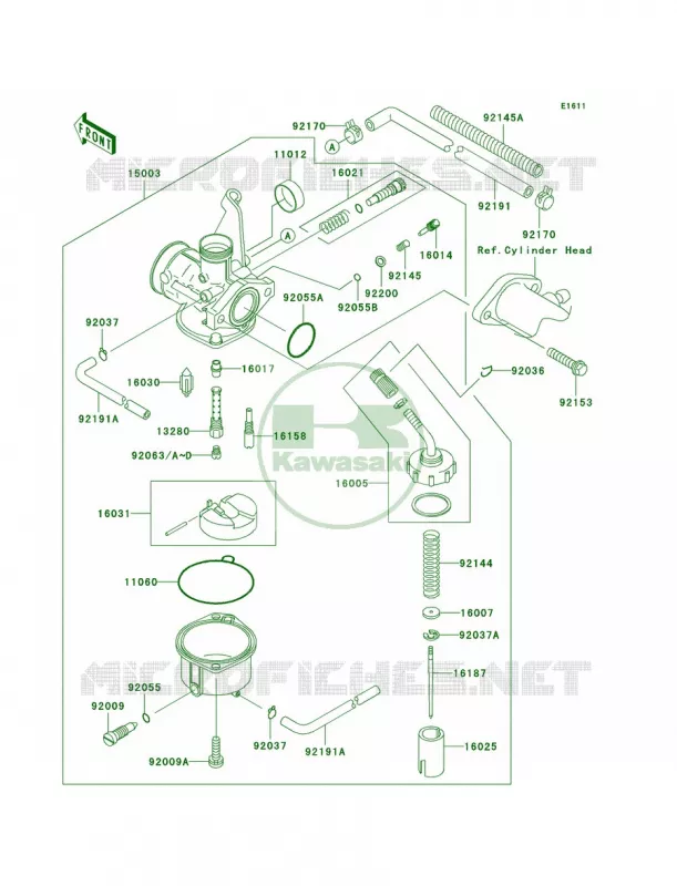 CarburetorA6FA7FUS Kawasaki MOTOS 110 2009 KLX110  KLX110A9F