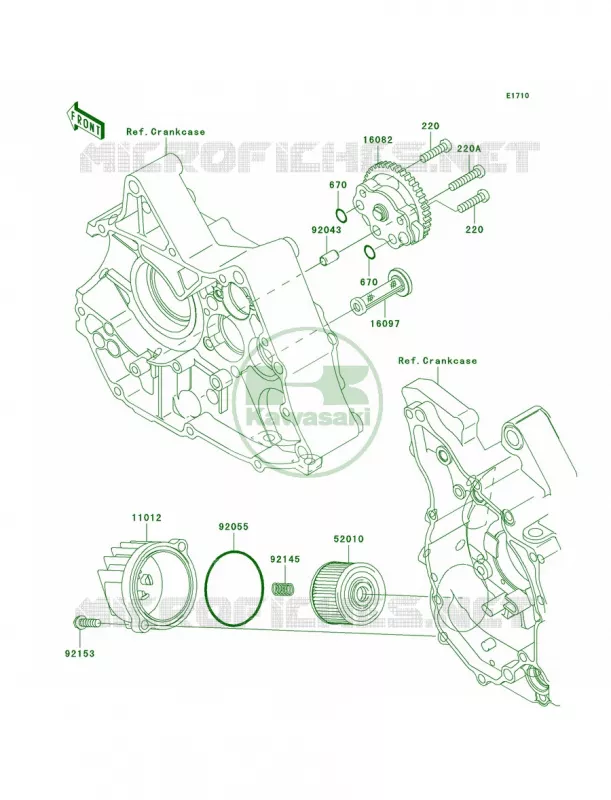 Oil Pump Kawasaki MOTOS 110 2009 KLX110  KLX110A9F