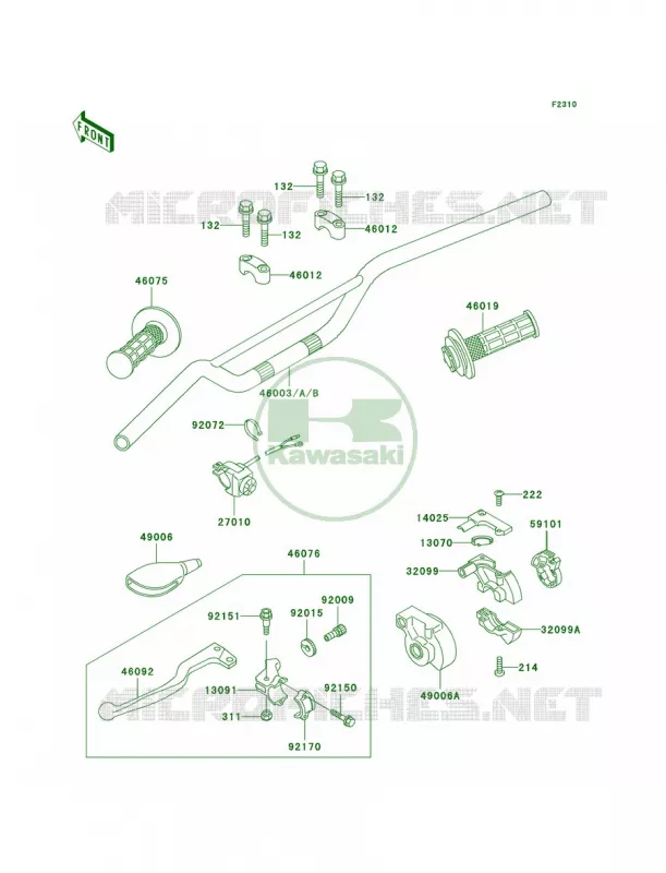 Handlebar Kawasaki MOTOS 65 2003 KX65  KX65-A4