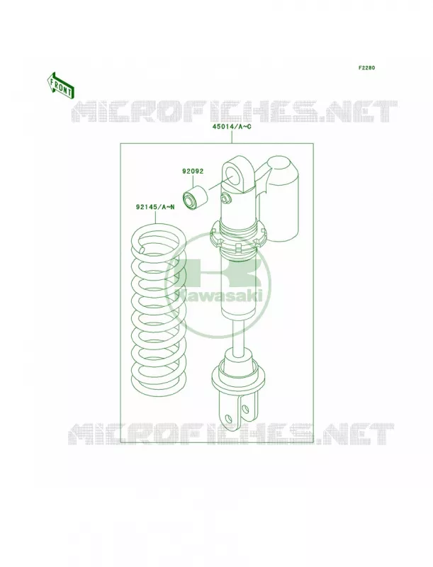 Shock Absorbers Kawasaki MOTOS 65 2003 KX65  KX65-A4