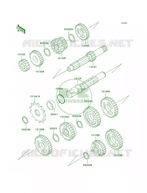 Transmission Kawasaki MOTOS 65 2003 KX65  KX65-A4