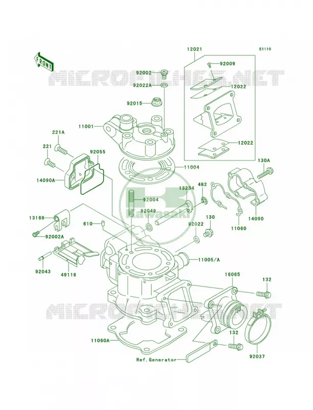 Cylinder HeadCylinder Kawasaki MOTOS 85 2003 KX85  KX85-A3