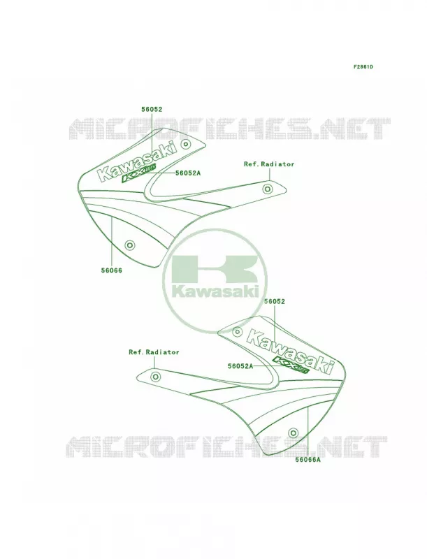 DecalsA5 Kawasaki MOTOS 85 2003 KX85  KX85-A3