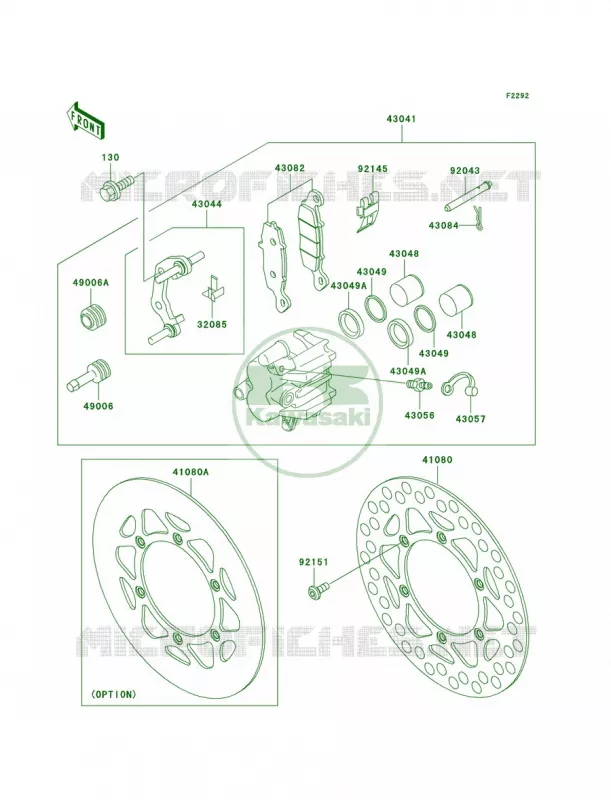Front BrakeA1-A3 Kawasaki MOTOS 85 2003 KX85  KX85-A3