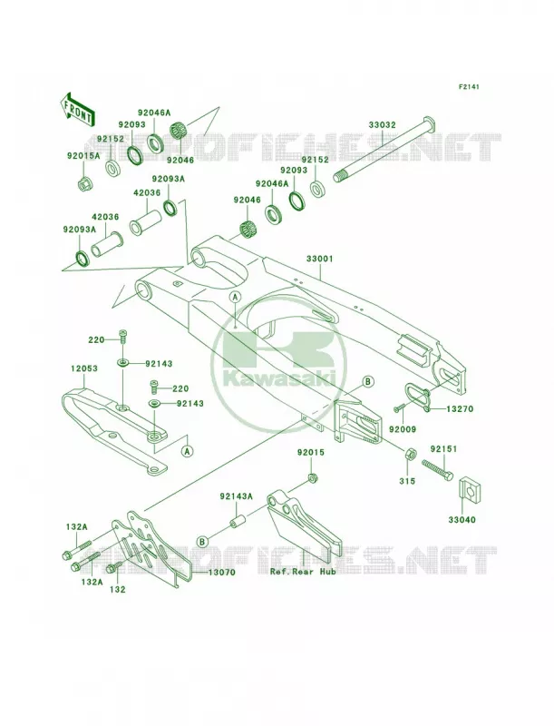 Swingarm Kawasaki MOTOS 125 2002 KX125  KX125-L4