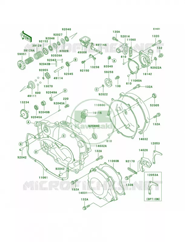 Engine Covers Kawasaki MOTOS 250 2002 KX250  KX250-L4