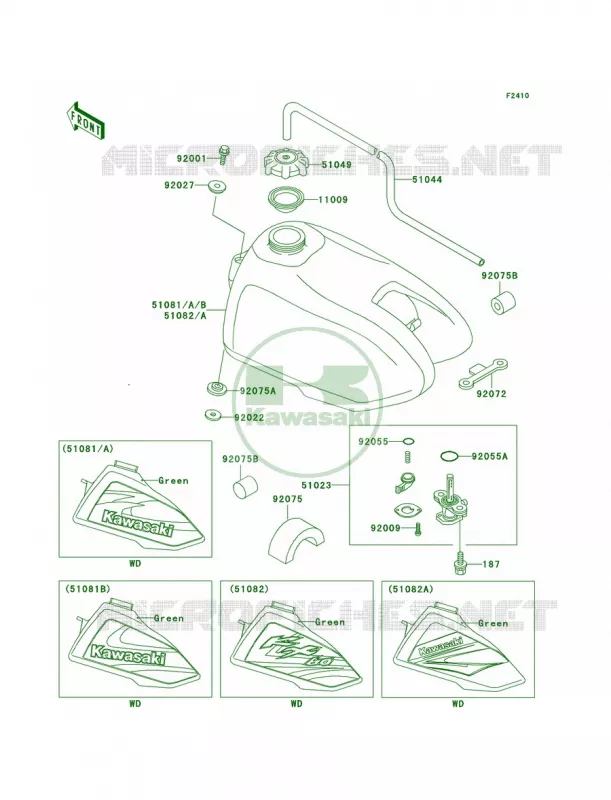 Fuel Tank Kawasaki MOTOS 60 2002 KX60  KX60-B18