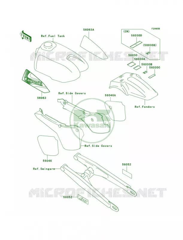 LabelsKX60-B17 Kawasaki MOTOS 60 2002 KX60  KX60-B18