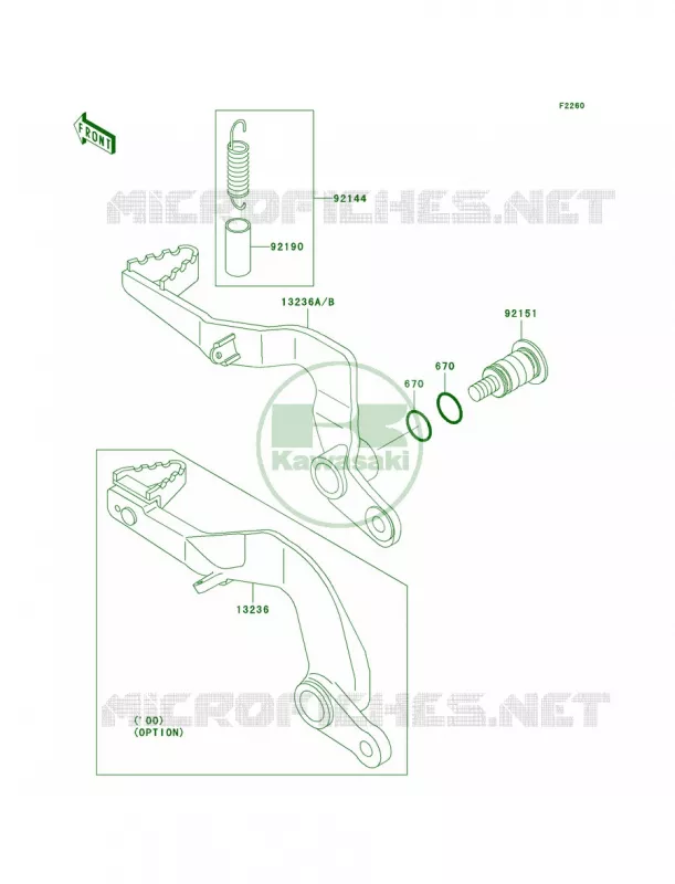 Brake Pedal Kawasaki MOTOS 65 2002 KX65  KX65-A3
