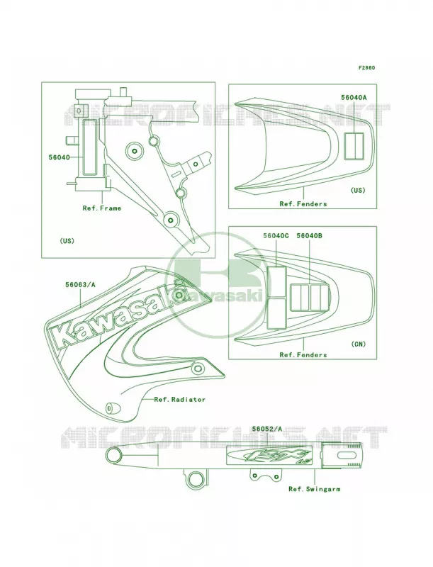 LabelsKX65-A1 Kawasaki MOTOS 65 2002 KX65  KX65-A3