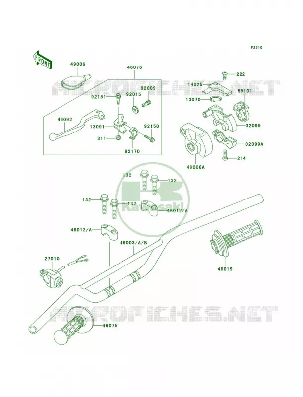 Handlebar Kawasaki MOTOS 85 2002 KX85  KX85-A2
