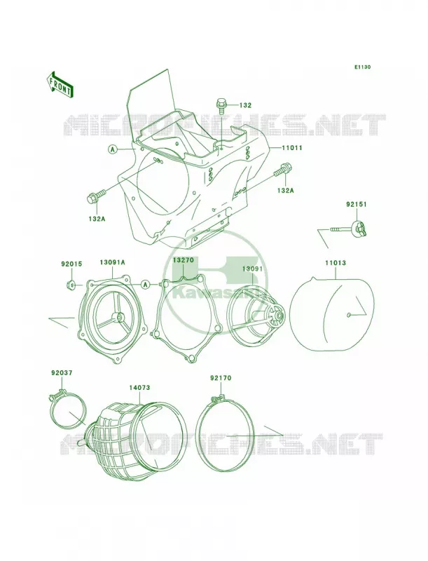 Air Cleaner Kawasaki MOTOS 100 2001 KX100  KX100-D1