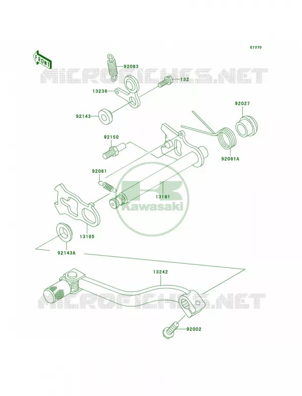 Gear Change Mechanism Kawasaki MOTOS 100 2001 KX100  KX100-D1