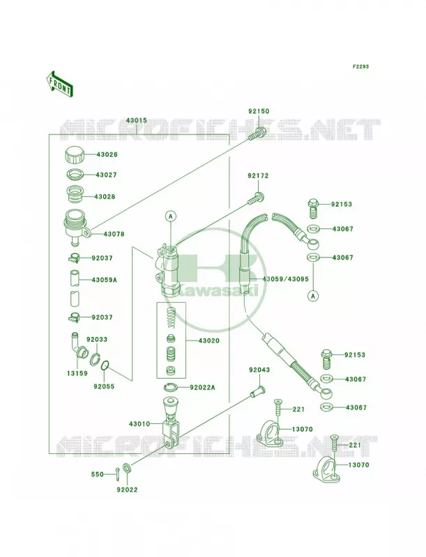 Rear Master Cylinder Kawasaki MOTOS 100 2001 KX100  KX100-D1