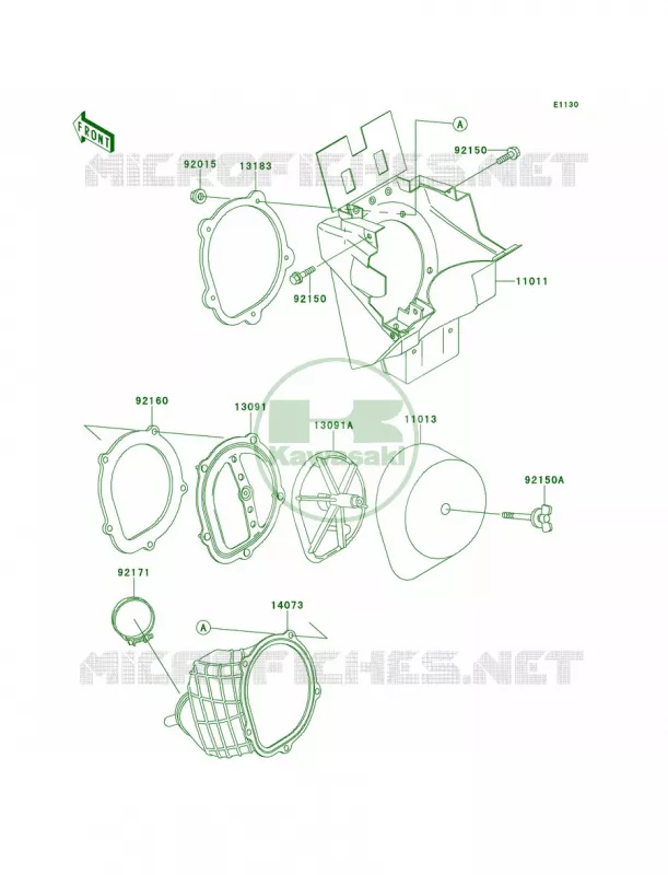 Air Cleaner Kawasaki MOTOS 125 2001 KX125  KX125-L3