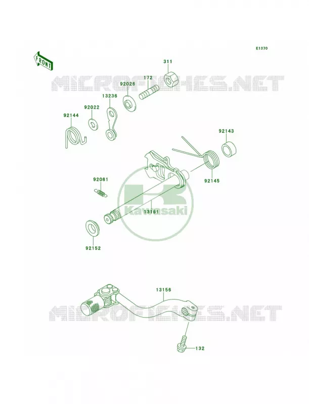Gear Change Mechanism Kawasaki MOTOS 125 2001 KX125  KX125-L3