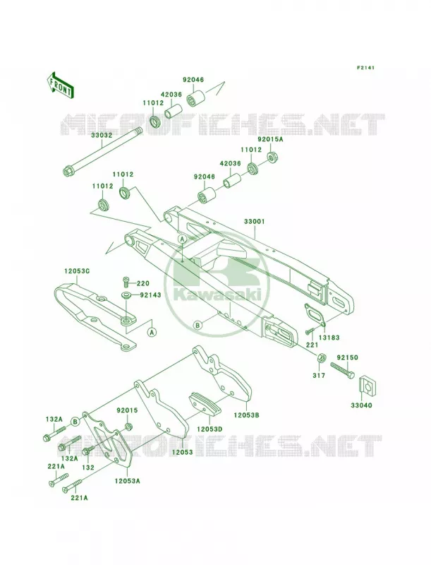 Swingarm Kawasaki MOTOS 500 2001 KX500  KX500-E13