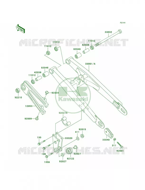 Swingarm Kawasaki MOTOS 60 2001 KX60  KX60-B17