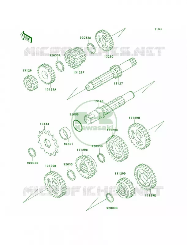 Transmission Kawasaki MOTOS 60 2001 KX60  KX60-B17