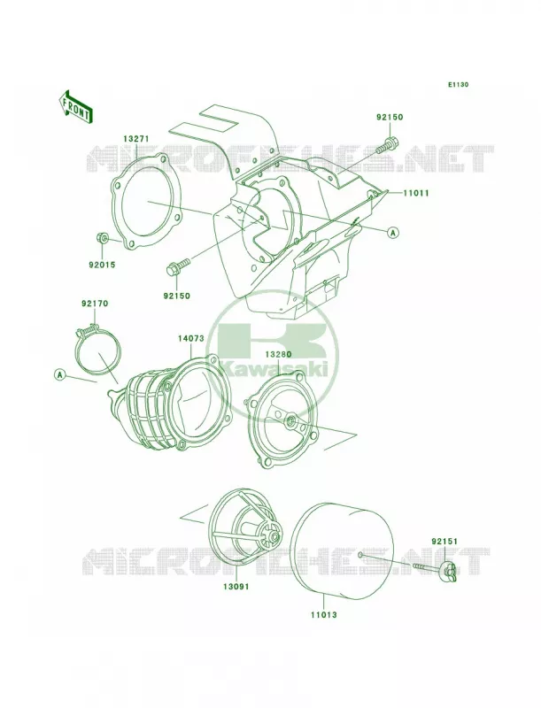 Air Cleaner Kawasaki MOTOS 65 2001 KX65  KX65-A2
