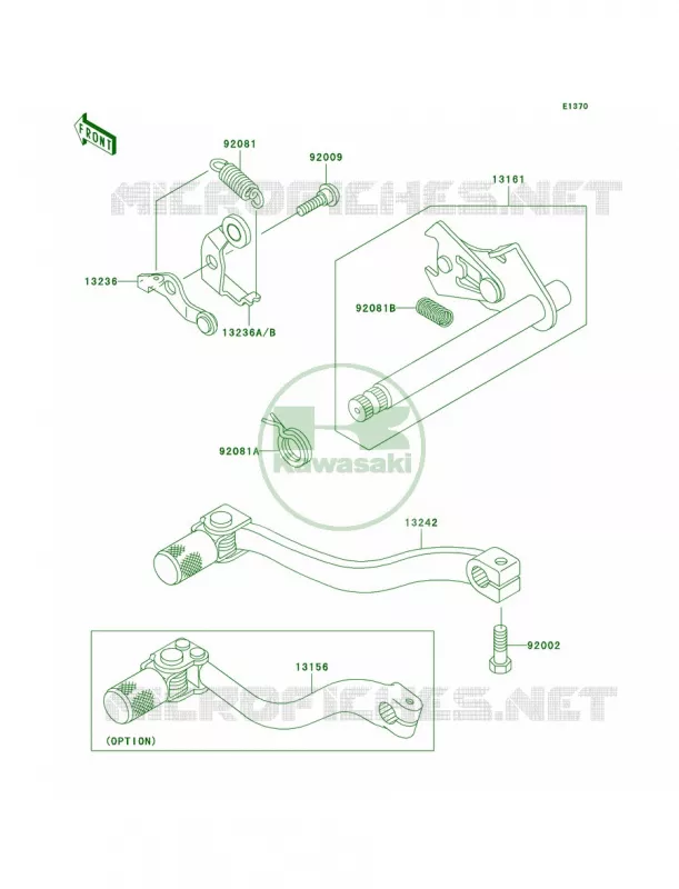 Gear Change Mechanism Kawasaki MOTOS 65 2001 KX65  KX65-A2