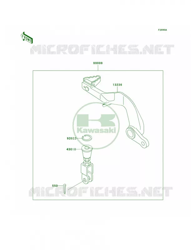 Optional PartsBrake Pedal Kawasaki MOTOS 65 2001 KX65  KX65-A2