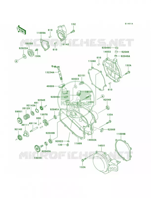 Engine CoversA3 Kawasaki MOTOS 85 2001 KX85  KX85-A1