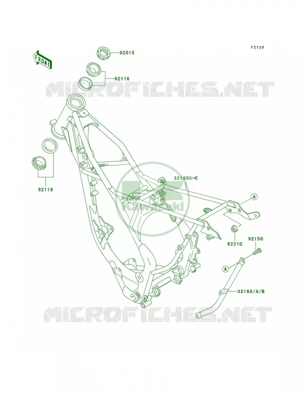 Frame Kawasaki MOTOS 85 2001 KX85  KX85-A1