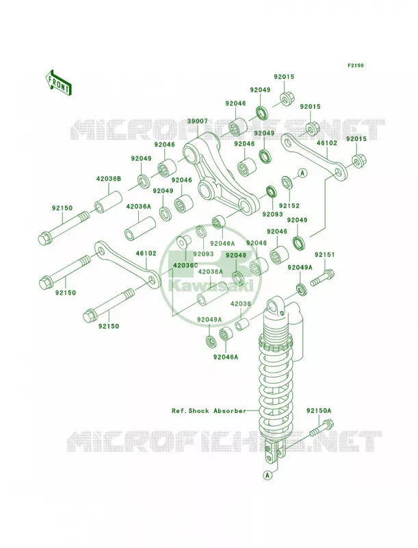 Rear Suspension Kawasaki MOTOS 85 2001 KX85  KX85-A1