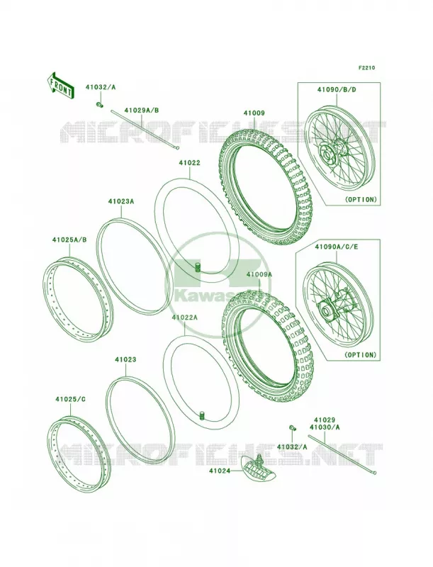 WheelsTires Kawasaki MOTOS 85 2001 KX85  KX85-A1