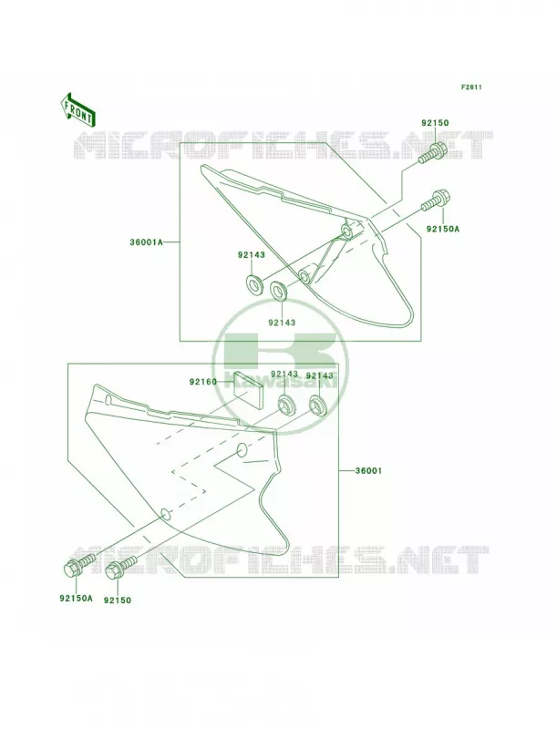 Side Covers Kawasaki MOTOS 100 2000 KX100  KX100-C3