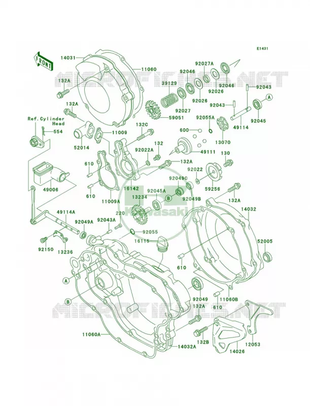 Engine Covers Kawasaki MOTOS 125 2000 KX125  KX125-L2