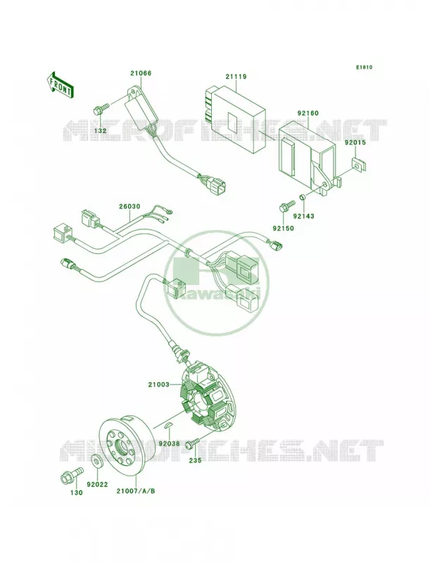 Generator Kawasaki MOTOS 125 2000 KX125  KX125-L2