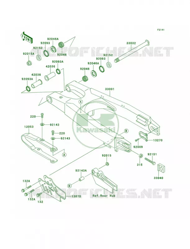 Swingarm Kawasaki MOTOS 125 2000 KX125  KX125-L2
