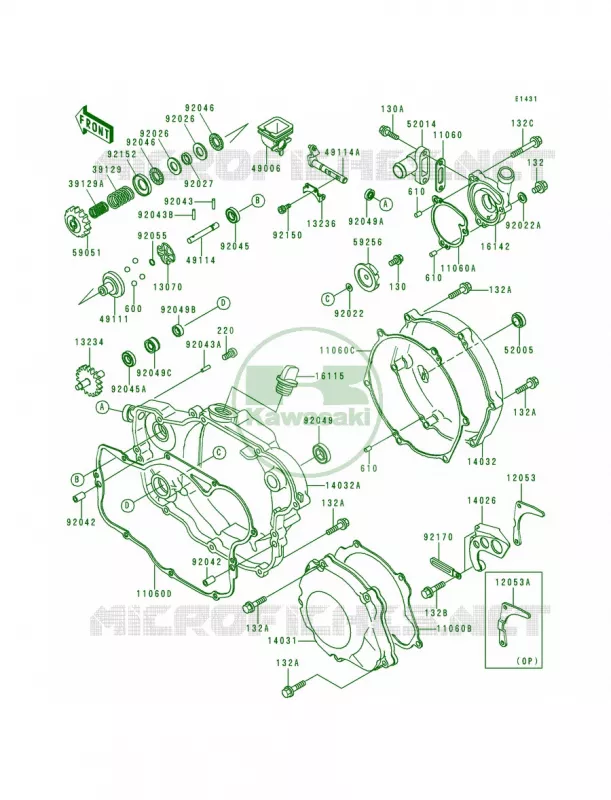 Engine Covers Kawasaki MOTOS 250 2000 KX250  KX250-L2