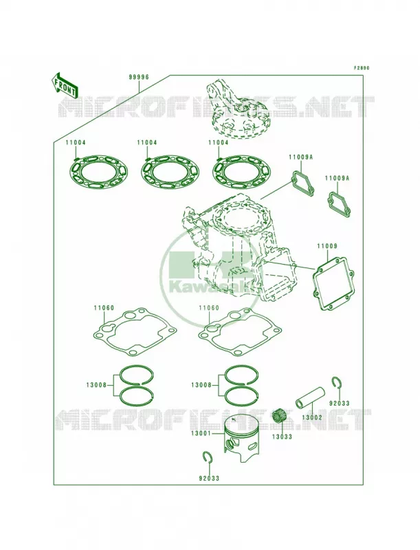 Optional Parts Kawasaki MOTOS 250 2000 KX250  KX250-L2