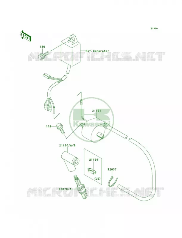 Ignition System Kawasaki MOTOS 500 2000 KX500  KX500-E12