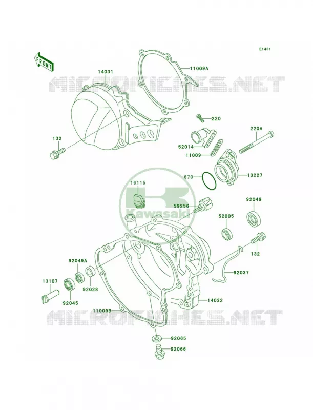 Engine Covers Kawasaki MOTOS 60 2000 KX60  KX60-B16