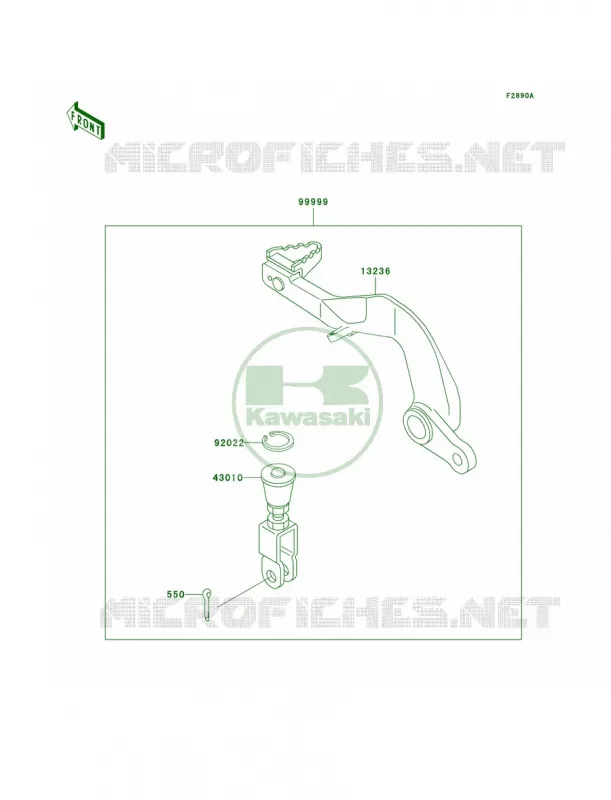 Optional PartsBrake Pedal Kawasaki MOTOS 65 2000 KX65  KX65-A1
