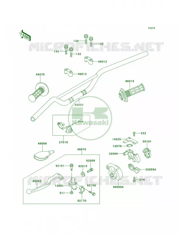 Handlebar Kawasaki MOTOS 80 2000 KX80  KX80-W3