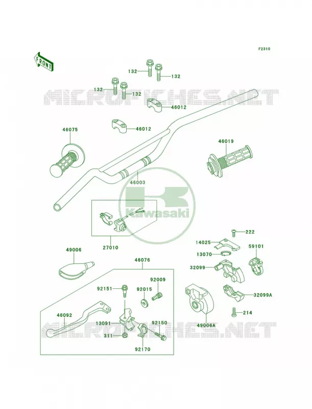 Handlebar Kawasaki MOTOS 100 1999 KX100  KX100-C2